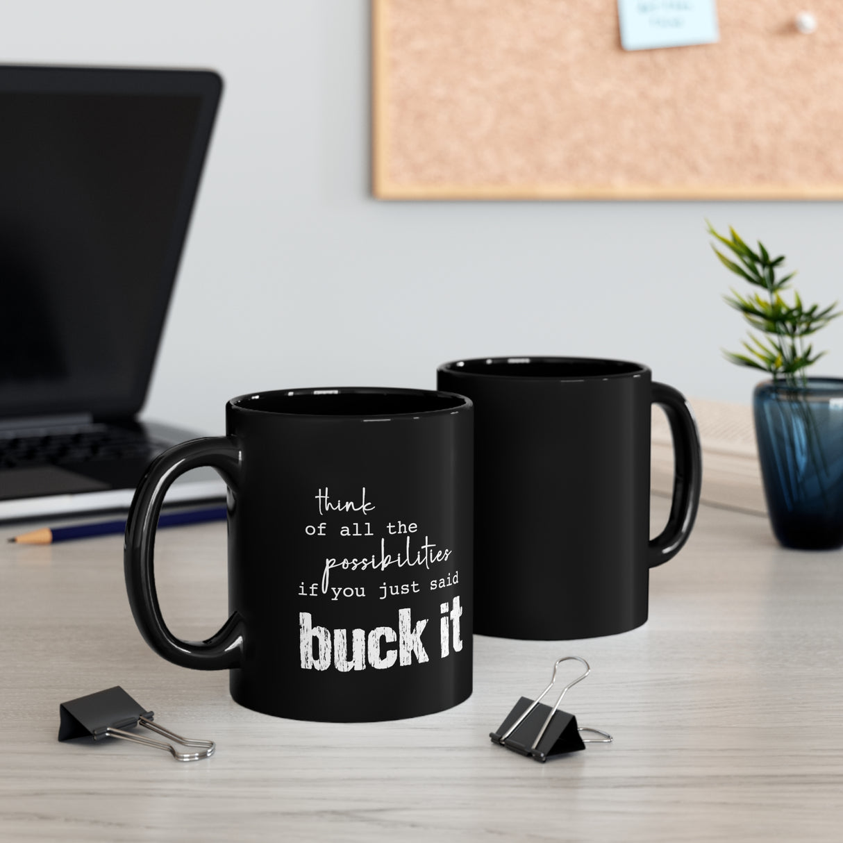 11oz Black Mug | buck it