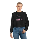 Women's Cropped Fleece Pullover | buck it