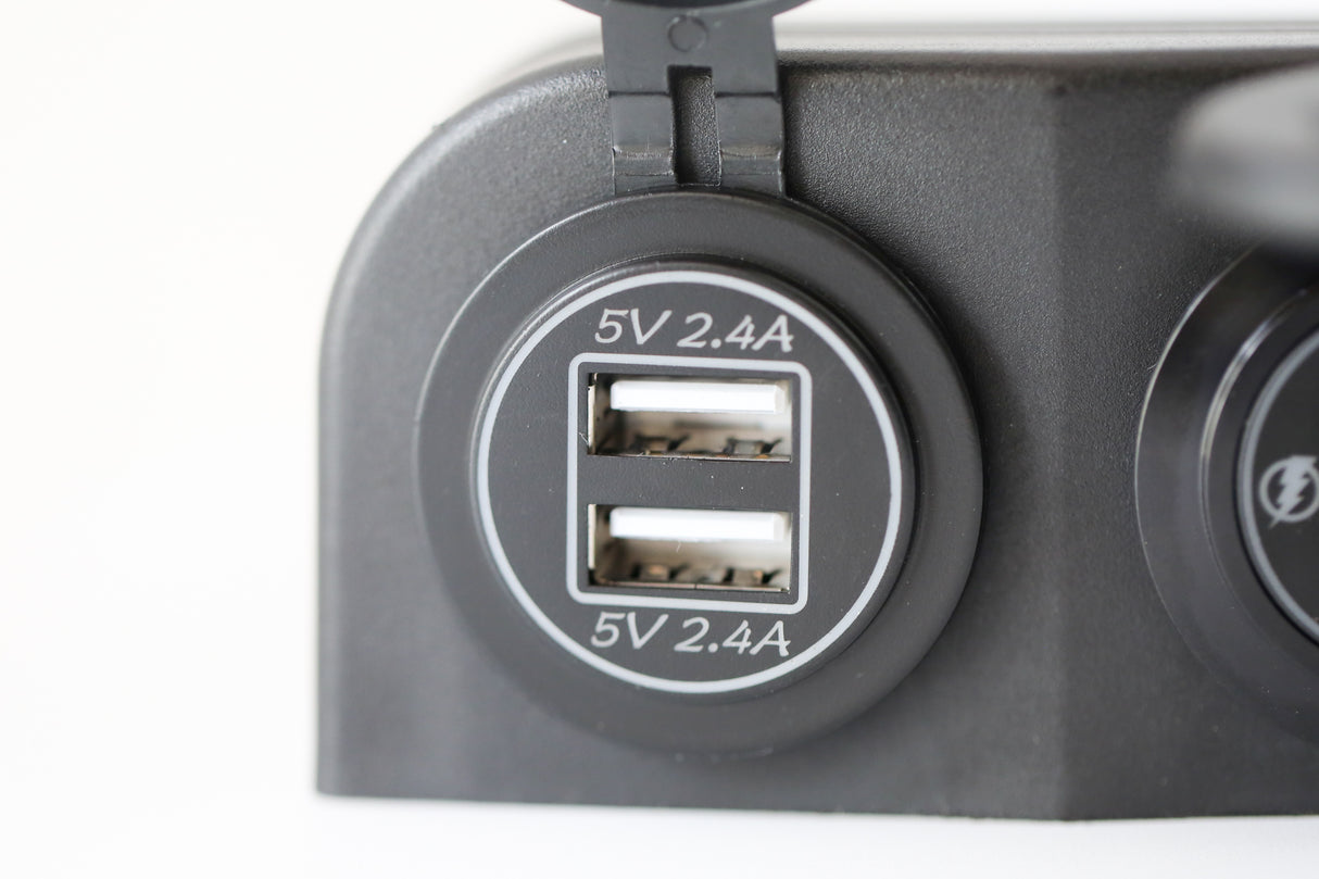 double usb charging ports